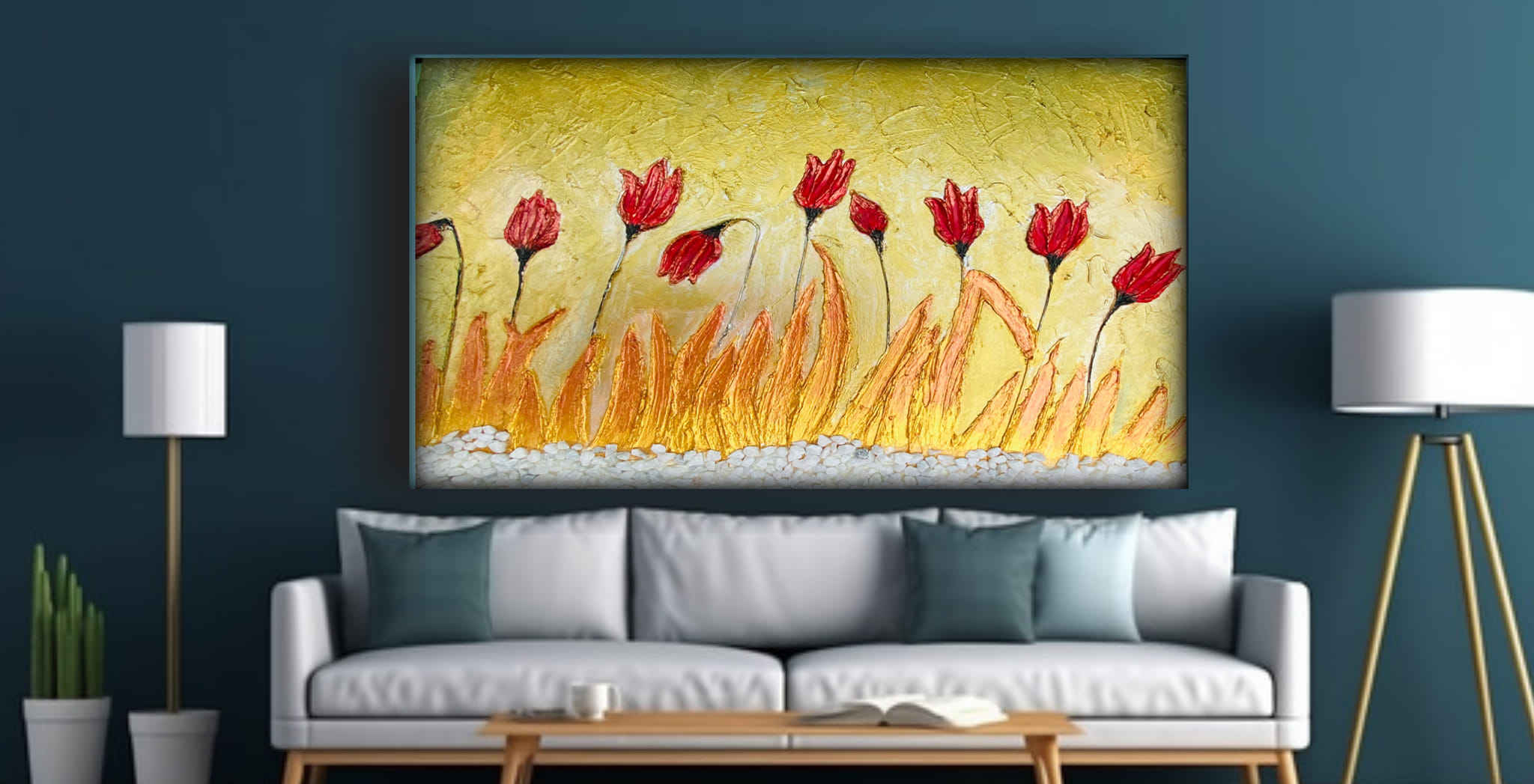 Sculpture art on canvas.