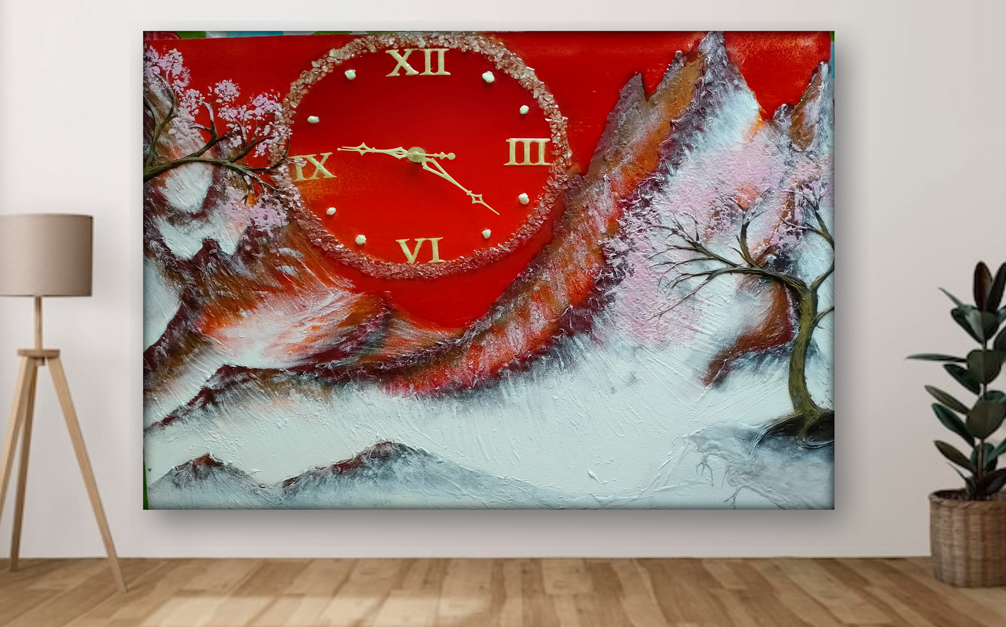 Sculpture Clock on Canvas